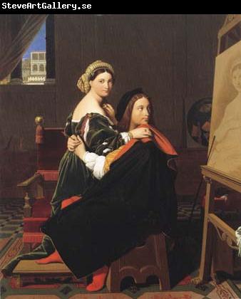 Jean Auguste Dominique Ingres Raphael and La Fornarina (mk04)